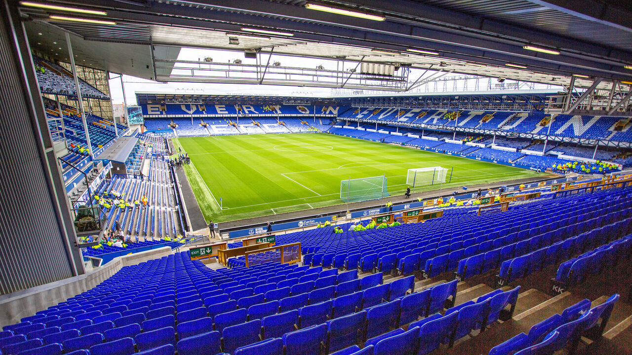 General view of Goodison Park, during the Premier League match between Everton and Wolverhampton Wanderers at Goodison Park, Liverpool on Saturday 26th August 2023.