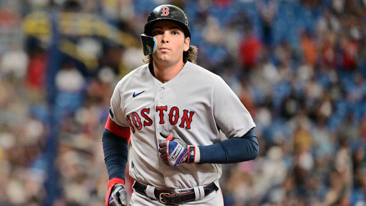 ST PETERSBURG, FLORIDA - SEPTEMBER 04: Triston Casas #36 of the Boston Red Sox runs the bases after hitting a three-run home run in the sixth inning against the Tampa Bay Rays at Tropicana Field on September 04, 2023 in St Petersburg, Florida.