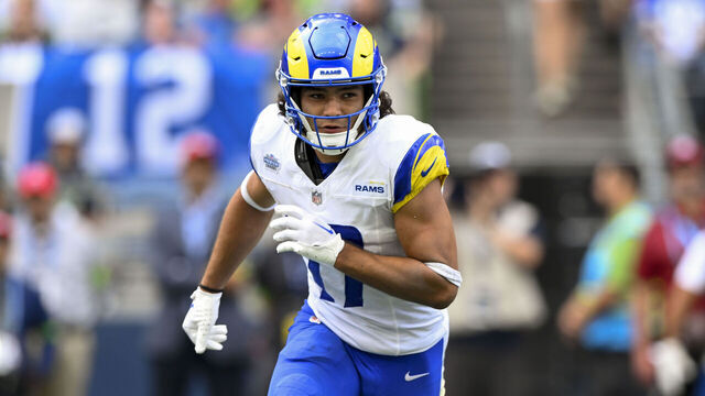SEATTLE, WASHINGTON - SEPTEMBER 10: Puka Nacua #17 of the Los Angeles Rams in action during the game against the Seattle Seahawks at Lumen Field on September 10, 2023 in Seattle, Washington. The Los Angeles Rams won 30-13.