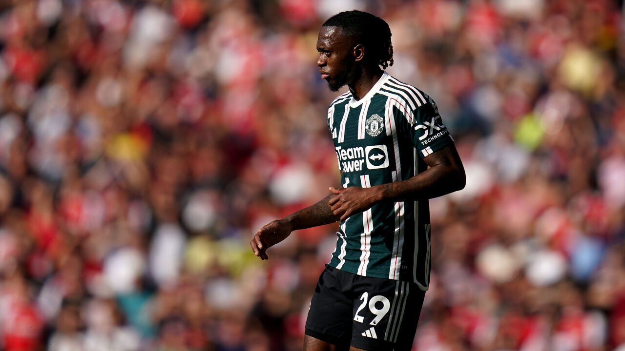 Manchester United's Aaron Wan-Bissaka during the Premier League match at the Emirates Stadium, London. Picture date: Sunday September 3, 2023.