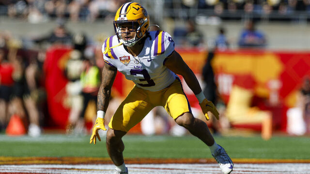 ORLANDO, FL - JANUARY 02: LSU Tigers safety Greg Brooks Jr. (3) during the Cheez-It Citrus Bowl between the LSU Tigers and the Purdue Boilermakers on January 2, 2023 at Camping World Stadium in Orlando, Fl.