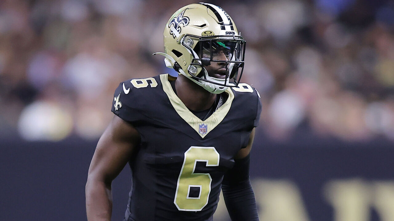 NEW ORLEANS, LOUISIANA - SEPTEMBER 10: Marcus Maye #6 of the New Orleans Saints in action against the Tennessee Titans during a game at the Caesars Superdome on September 10, 2023 in New Orleans, Louisiana.
