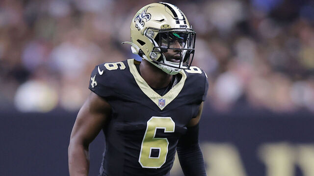 NEW ORLEANS, LOUISIANA - SEPTEMBER 10: Marcus Maye #6 of the New Orleans Saints in action against the Tennessee Titans during a game at the Caesars Superdome on September 10, 2023 in New Orleans, Louisiana.