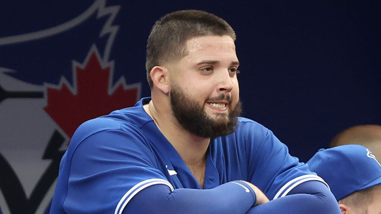 TORONTO, ON - June 5 The Jays starting pitcher Alex Manoah only lasted the first third of the first inning giving up 6 runs in the process before being pulled from the game. The Toronto Blue Jays took on the Houston Astros in MLB baseball action at the Rogers Centre. June 5 2023 (Richard Lautens/Toronto Star via Getty Images)