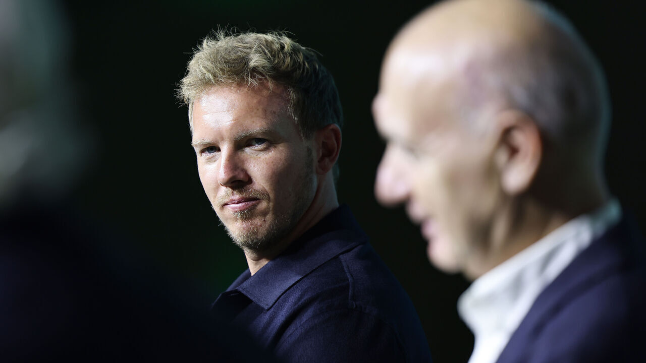 FRANKFURT AM MAIN, GERMANY - SEPTEMBER 22: Julian Nagelsmann, national coach of Germany attends the 4th DFB Amateur Football Congress at DFB Campus on September 22, 2023 in Frankfurt am Main, Germany.