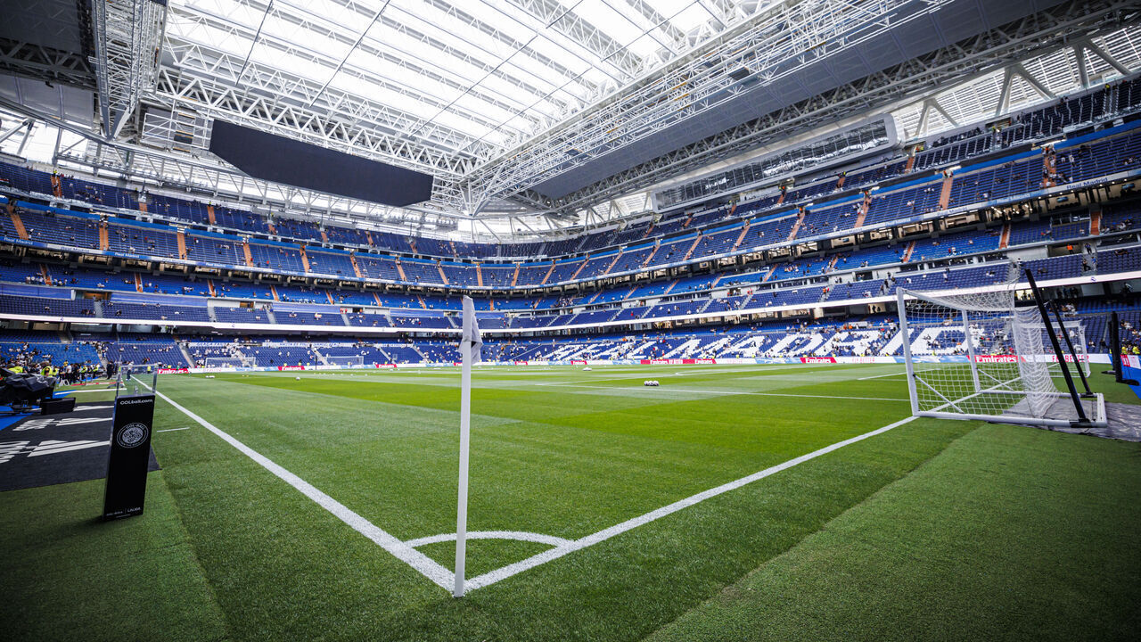 General view during the LaLiga EA Sports match between Real Madrid and Getafe FC at the Estadio Santiago Bernabeu on September 2, 2023 in Madrid, Spain