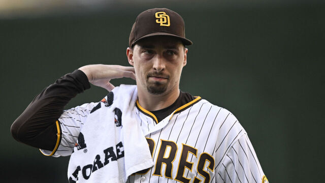 SAN DIEGO, CA - SEPTEMBER 02: Blake Snell #4 of the San Diego Padres walks on the field before a baseball game against the San Francisco Giants on September 2, 2023 at Petco Park in San Diego, California.