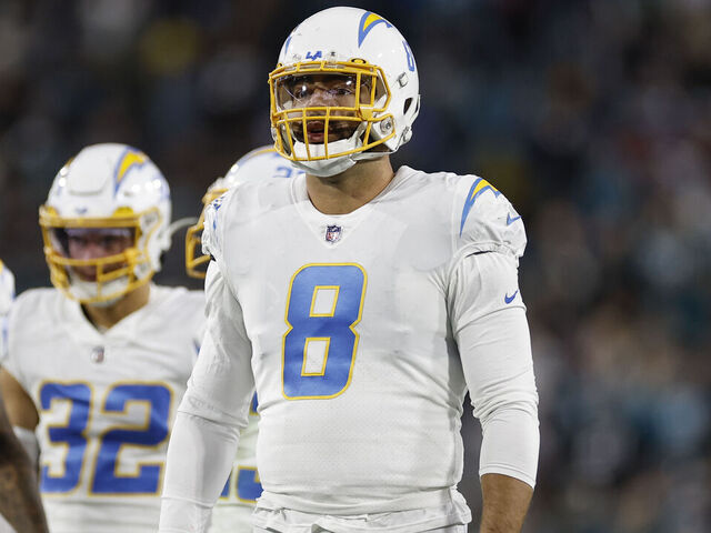 Kyle Van Noy of the Los Angeles Chargers looks down field against