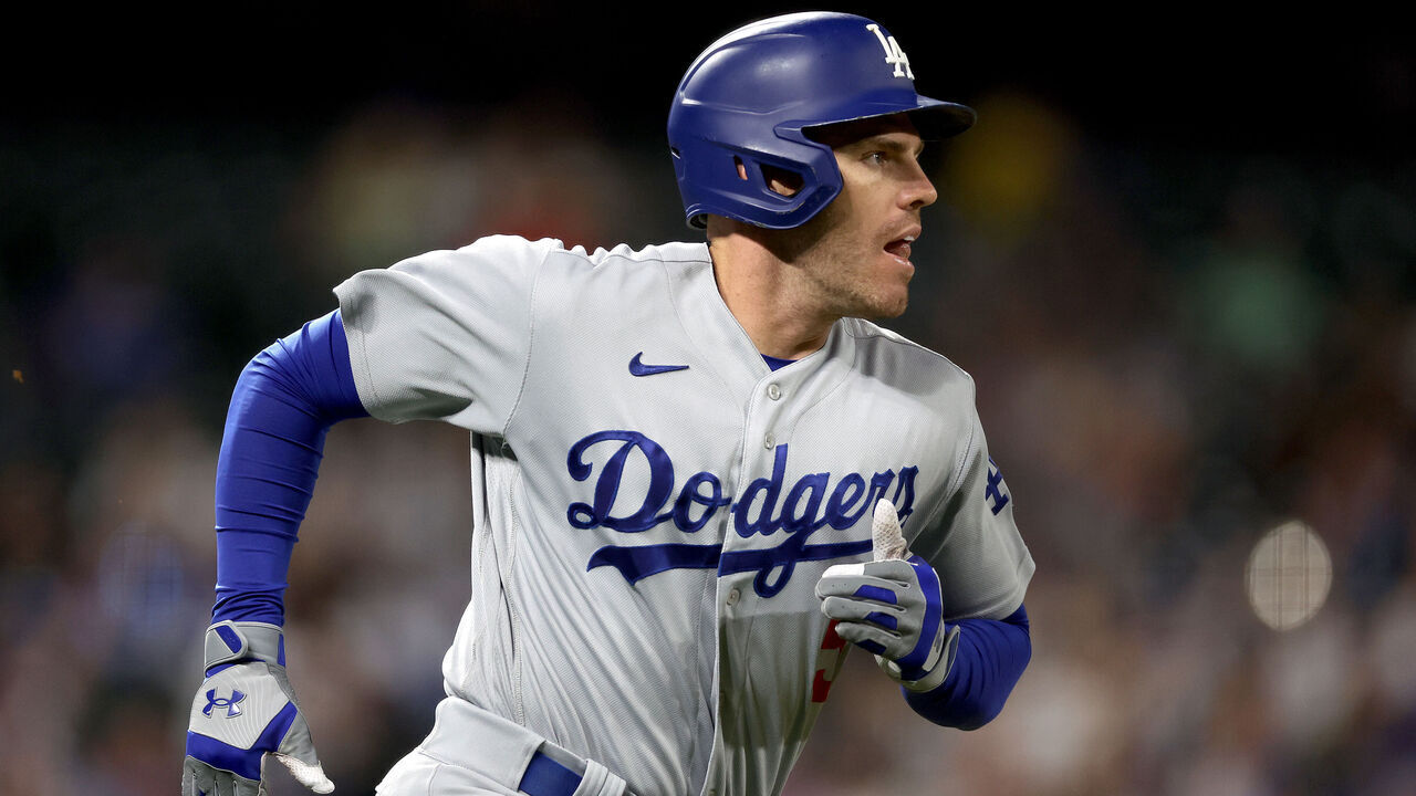DENVER, COLORADO - SEPTEMBER 26: Freddie Freeman #5 of the Los Angeles Dodgers circles the bases after hitting a home run against the Colorado Rockies in the sixth inning during Game Two of a Doubleheader at Coors Field on September 26, 2023 in Denver, Colorado.