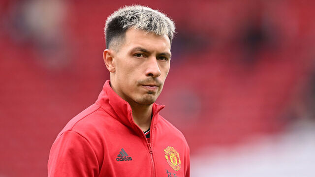 MANCHESTER, ENGLAND - SEPTEMBER 16: Lisandro Martinez of Manchester United looks dejected after the Premier League match between Manchester United and Brighton & Hove Albion at Old Trafford on September 16, 2023 in Manchester, England.
