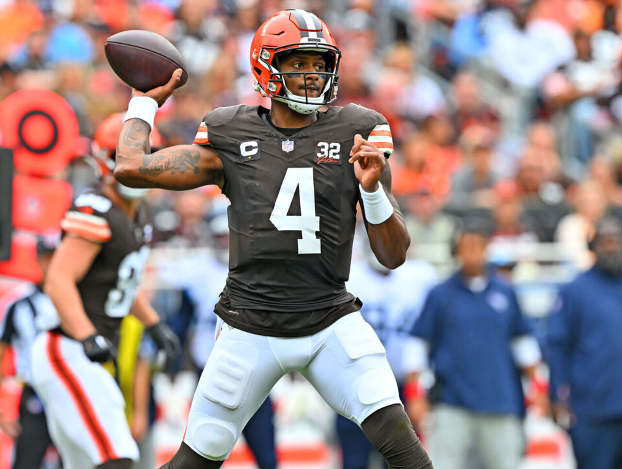 Deshaun Watson #4 Cleveland Browns jersey, more gear now for sale