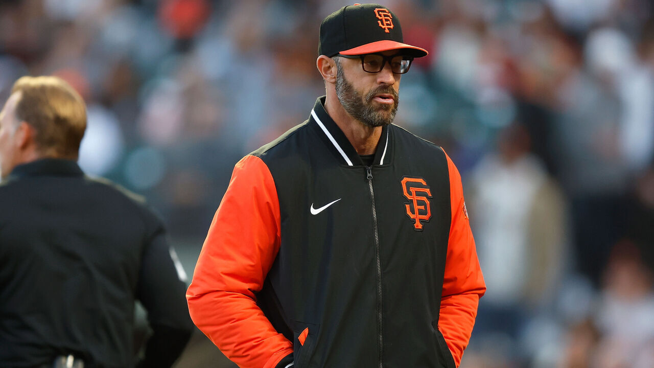 SAN FRANCISCO, CALIFORNIA - JUNE 23: Manager Gabe Kapler #19 of the San Francisco Giants looks on during the game against the Arizona Diamondbacks at Oracle Park on June 23, 2023 in San Francisco, California.