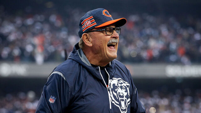 CHICAGO, ILLINOIS - JANUARY 06: Former Chicago Bears player Dick Butkus cheers before the NFC Wild Card Playoff game against the Philadelphia Eagles at Soldier Field on January 06, 2019 in Chicago, Illinois.
