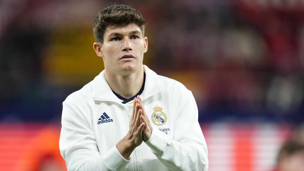 Fran Garcia left-back of Real Madrid and Spain during the LaLiga EA Sports match between Atletico Madrid and Real Madrid CF at Civitas Metropolitano Stadium on September 24, 2023 in Madrid, Spain.