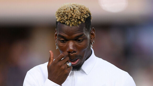 Paul Pogba of Juventus FC looks on during the Serie A Tim match between Empoli FC and Juventus FC at Stadio Carlo Castellani on September 3, 2023 in Empoli, Italy.