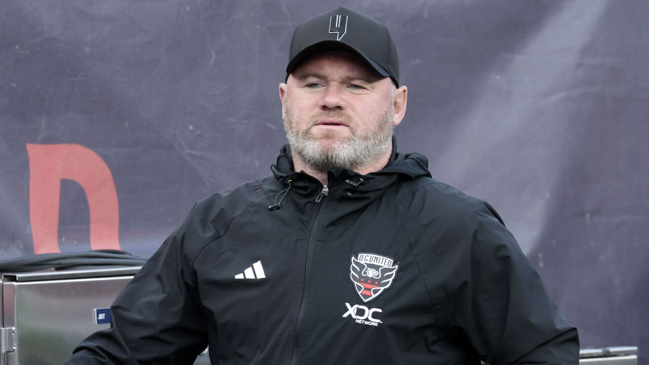 FOXBOROUGH, MA - JULY 15: DC United head coach Wayne Rooney before a match between the New England Revolution and DC United on July 15, 2023, at Gillette Stadium in Foxborough, Massachusetts.