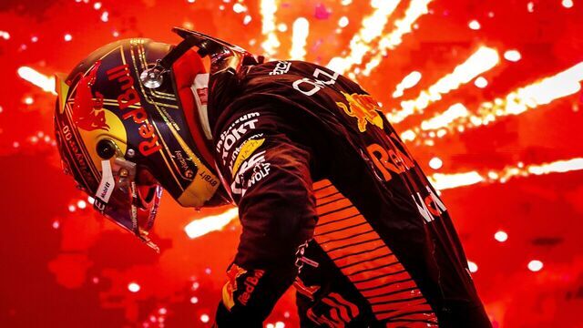 QATAR - Max Verstappen (Red Bull Racing) celebrates victory after the Formula 1 Grand Prix race at the Lusail International Circuit in Qatar. Max Verstappen became world champion a day earlier during the sprint race. ANP SEM VAN DER WAL