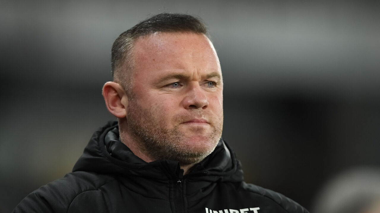 Wayne Rooney, manager of Derby County during the Sky Bet Championship match between Derby County and Hull City at the Pride Park, Derby on Tuesday 8th February 2022.