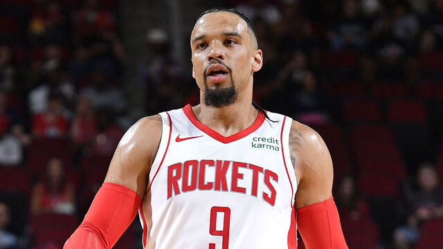 HOUSTON, TX - OCTOBER 10: Dillon Brooks #9 of the Houston Rockets looks on during the game against the Indiana Pacers on October 10, 2023 at the Toyota Center in Houston, TX. Mandatory Copyright Notice: Copyright 2023 NBAE