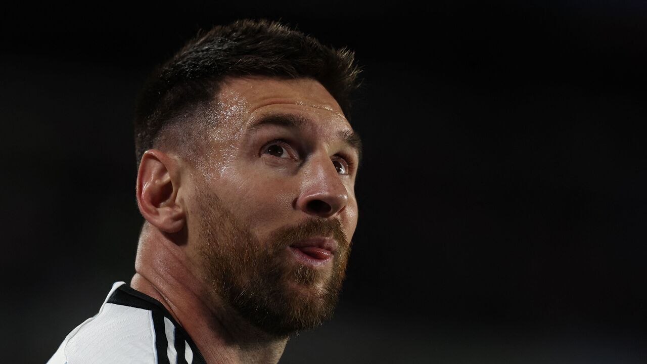 Argentina's forward Lionel Messi during the 2026 FIFA World Cup South American qualification football match between Argentina and Paraguay at the Mas Monumental stadium in Buenos Aires, on October 12, 2023.