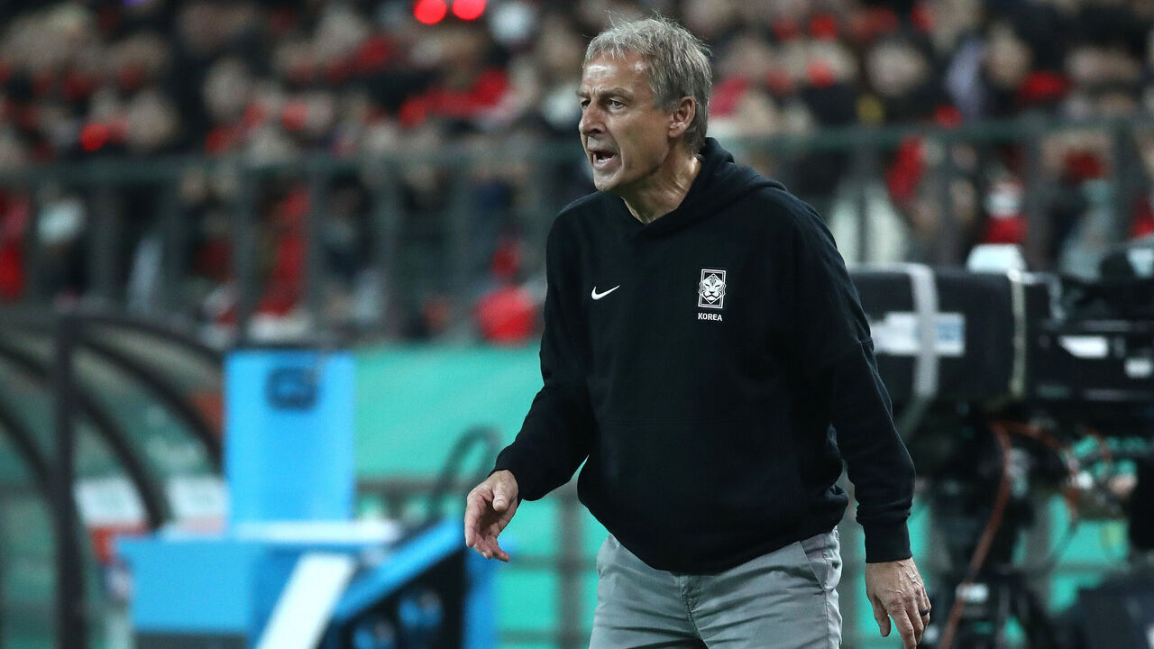 SEOUL, SOUTH KOREA - OCTOBER 13: Head coach of South Korea's national football team Jurgen Klinsmann during the international friendly match between South Korea and Tunisia at Seoul World Cup Stadium on October 13, 2023 in Seoul, South Korea.