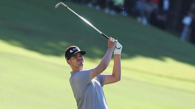 INZAI, JAPAN - OCTOBER 20: Beau Hossler of the United States hits his second shot on the 10th hole during the second round of ZOZO Championship at Accordia Golf Narashino Country Club on October 20, 2023 in Inzai, Chiba, Japan.
