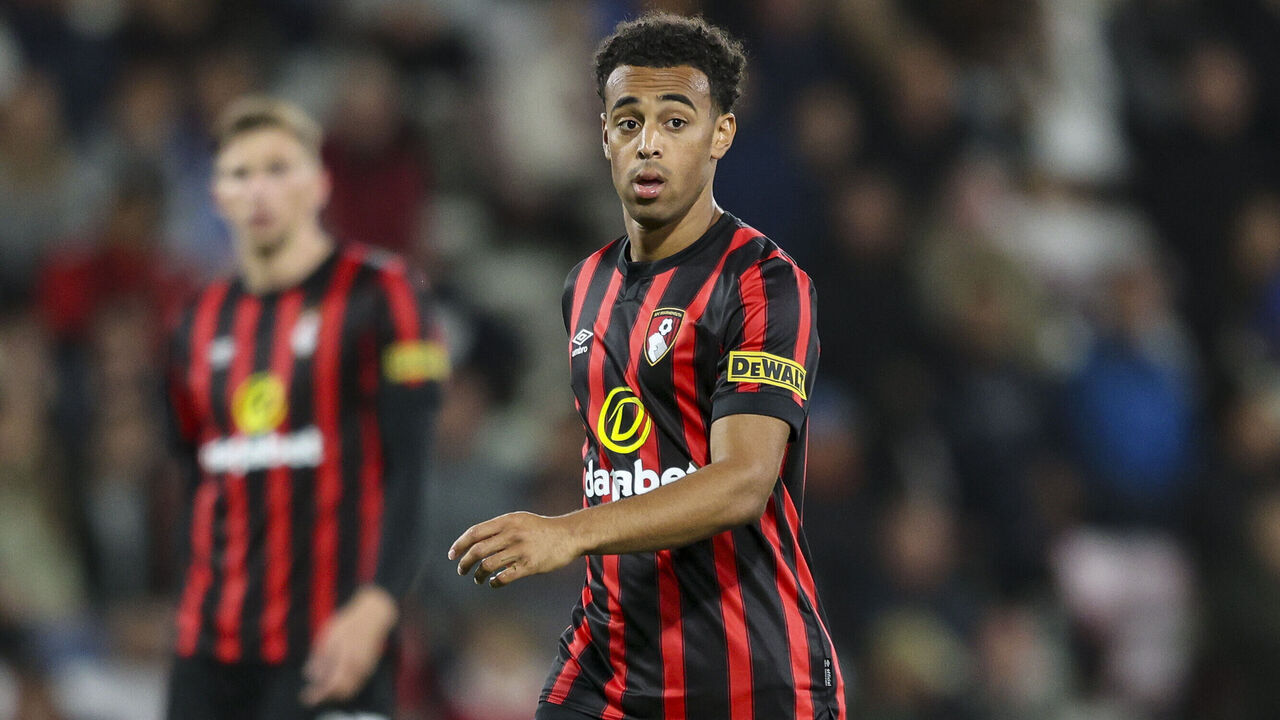 BOURNEMOUTH, ENGLAND - SEPTEMBER 27: Tyler Adams of Bournemouth makes his debut during the Carabao Cup Third Round match between AFC Bournemouth and Stoke City at Vitality Stadium on September 27, 2023 in Bournemouth, England.