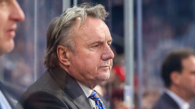 WINNIPEG, CANADA - JANUARY 28: Head coach Rick Bowness of the Winnipeg Jets looks on from the bench during third period action against the Philadelphia Flyers at Canada Life Centre on January 28, 2023 in Winnipeg, Manitoba, Canada.