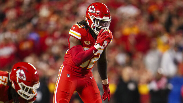 KANSAS CITY, MO - OCTOBER 12: Nick Bolton #32 of the Kansas City Chiefs lines up during an NFL football game against the Denver Broncos at GEHA Field at Arrowhead Stadium on October 12, 2023 in Kansas City, Missouri.