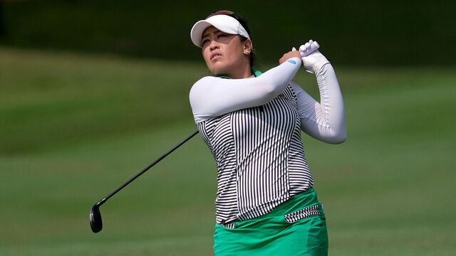KUALA LUMPUR, MALAYSIA - OCTOBER 27: Jasmine Suwannapura of Thailand in action during the second round of the Maybank Championship at Kuala Lumpur Golf and Country Club on October 27, 2023 in Kuala Lumpur, Malaysia.