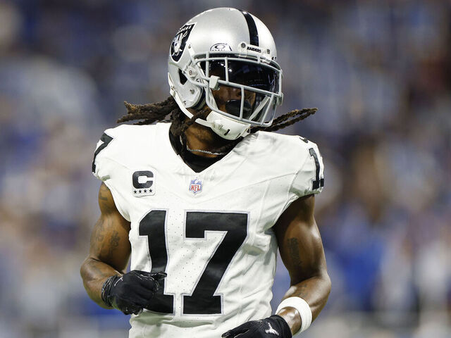 DETROIT, MICHIGAN - OCTOBER 30: Davante Adams #17 of the Las Vegas Raiders looks on in the second quarter against the Detroit Lions at Ford Field on October 30, 2023 in Detroit, Michigan.