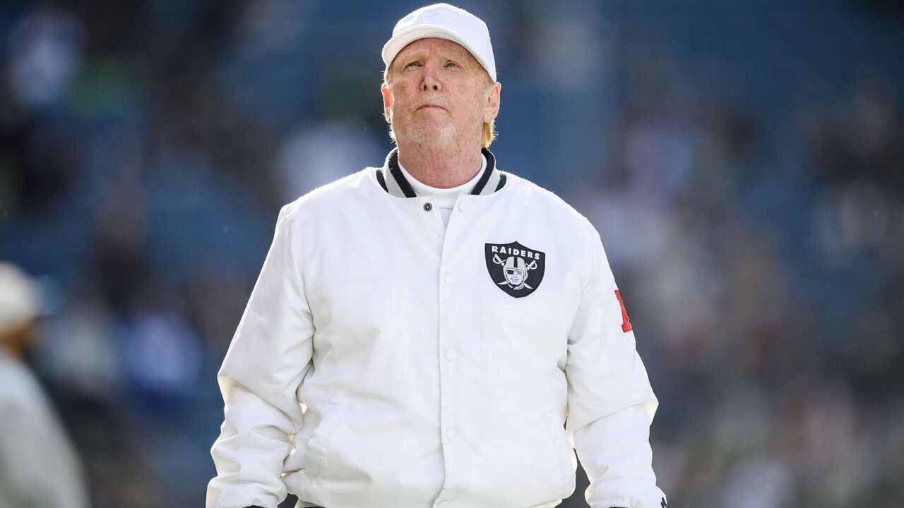 SEATTLE, WASHINGTON - NOVEMBER 27: Las Vegas Raiders owner Mark Davis looks on prior to the game against the Seattle Seahawks at Lumen Field on November 27, 2022 in Seattle, Washington.