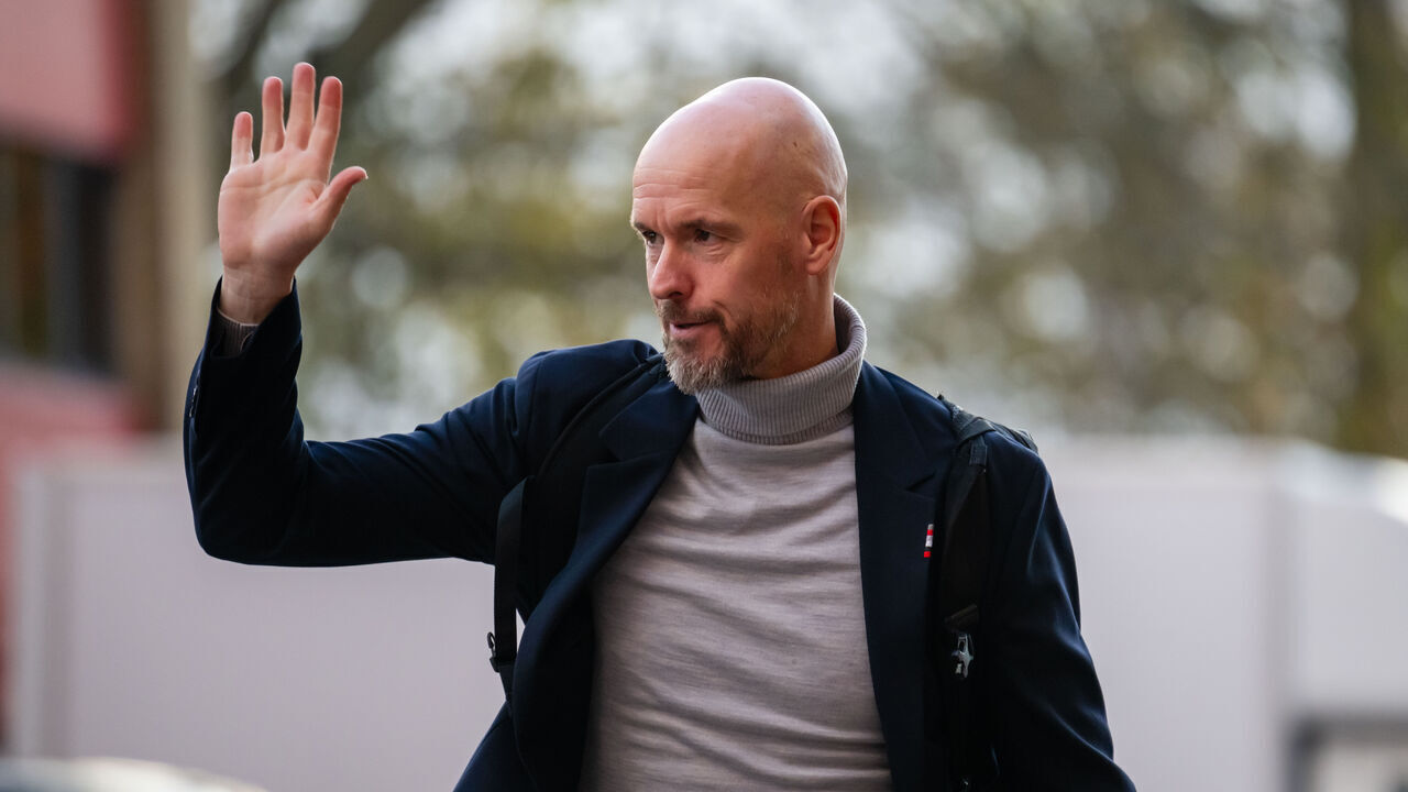 MANCHESTER, ENGLAND - NOVEMBER 01: Manager Erik ten Hag of Manchester United arrives ahead of the Carabao Cup Fourth Round match between Manchester United and Newcastle United at Old Trafford on November 01, 2023 in Manchester, England.