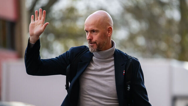 MANCHESTER, ENGLAND - NOVEMBER 01: Manager Erik ten Hag of Manchester United arrives ahead of the Carabao Cup Fourth Round match between Manchester United and Newcastle United at Old Trafford on November 01, 2023 in Manchester, England.