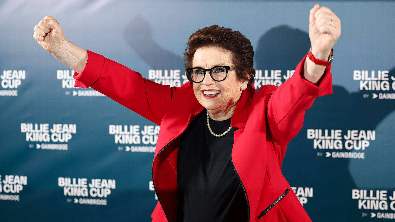 SEVILLE, SPAIN - NOVEMBER 05: Billie Jean King attends the Players Welcome Party prior to the Billie Jean King Cup Finals at Estadio de La Cartuja on November 05, 2023 in Seville, Spain.