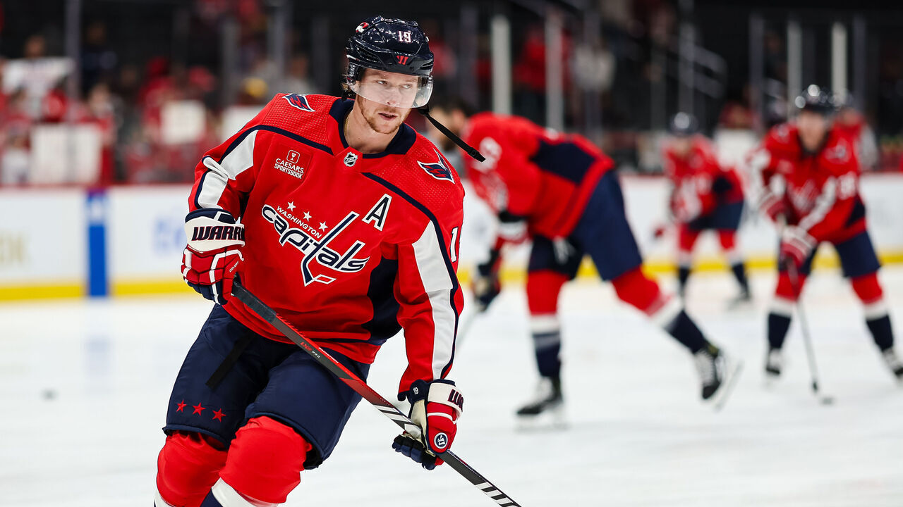 WASHINGTON, DC - OCTOBER 29: Nicklas Backstrom #19 of the Washington Capitals skates before the game against the San Jose Sharks at Capital One Arena on October 29, 2023 in Washington, DC.