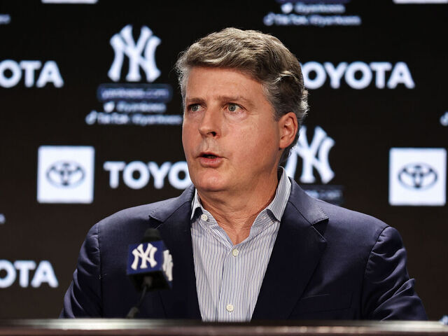 BRONX, NEW YORK - DECEMBER 21: Yankees principal owner Hal Steinbrenner speaks during a press conference at Yankee Stadium on December 21, 2022 in Bronx, New York.