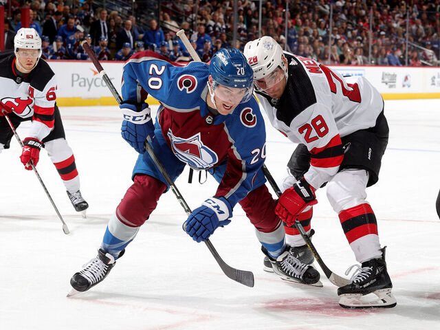 Avalanche's Colton ejected for cross-checking Devils' Meier