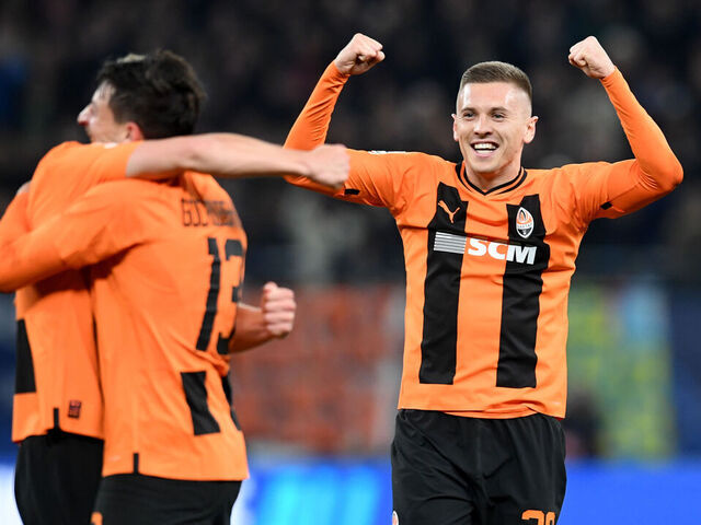 For Shakhtar Donetsk in the Champions League, representing Ukraine