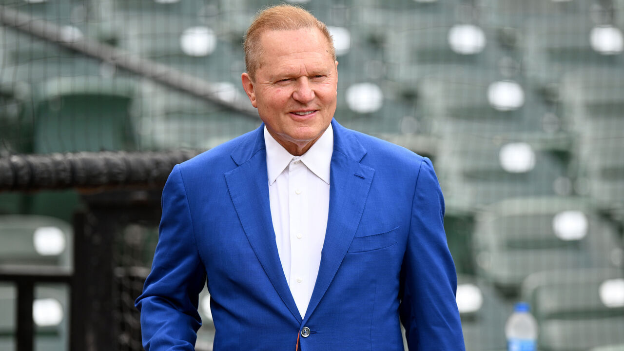 BALTIMORE, MARYLAND - JULY 27: Scott Boras watches batting practice before the game between the Baltimore Orioles and the Tampa Bay Rays at Oriole Park at Camden Yards on July 27, 2022 in Baltimore, Maryland.
