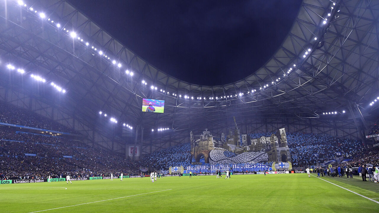 MARSEILLE, FRANCE - FEBRUARY 26: A general view during the Ligue 1 match between Olympique Marseille and Paris Saint-Germain at Orange Velodrome on February 26, 2023 in Marseille, France.