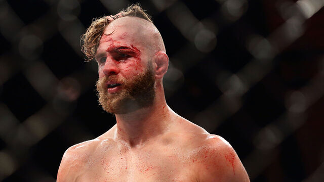 Jiri Prochazka of Czech Republic in action against Glover Teixeira of Brazil in the mens light heavyweight title bout during the UFC 275 event at Singapore Indoor Stadium on June 12, 2022 in Singapore.