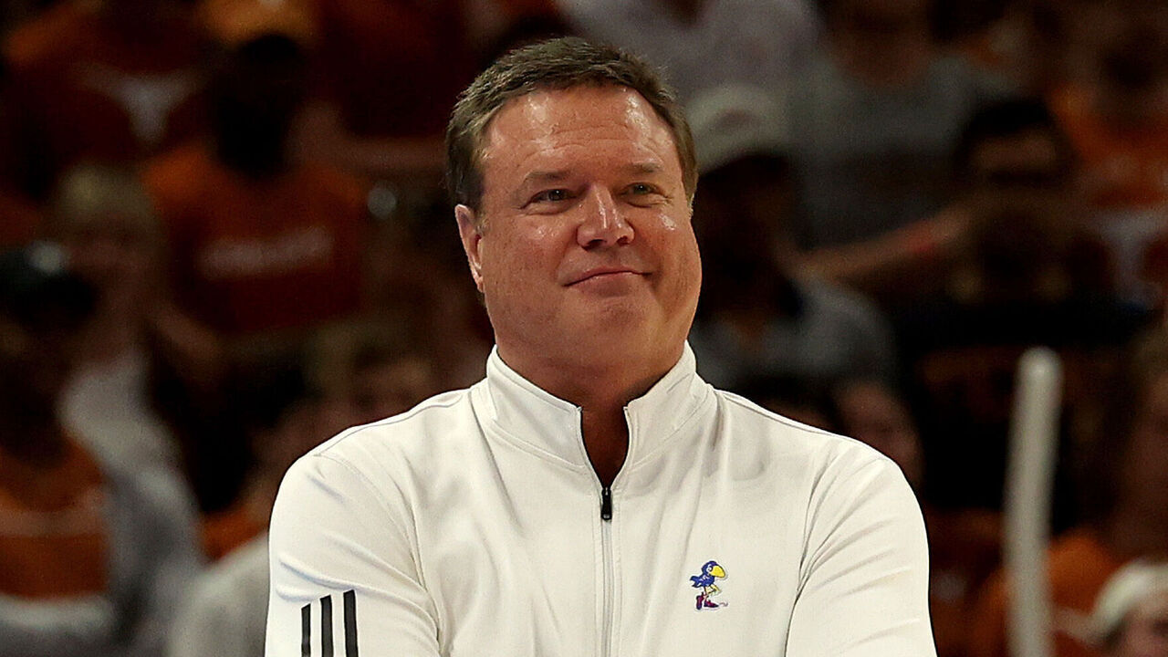 AUSTIN, TEXAS - MARCH 04: Head coach Bill Self of the Kansas Jayhawks stands on the court during the game with the Texas Longhorns at Moody Center on March 04, 2023 in Austin, Texas.