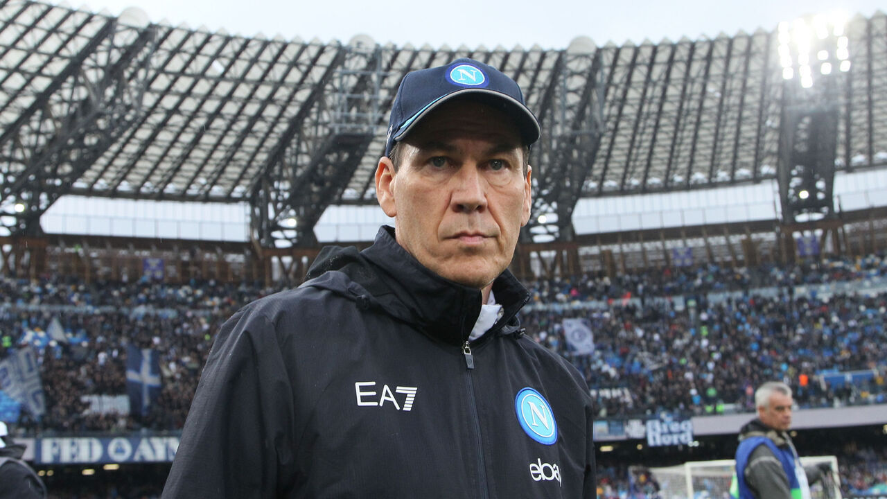 NAPLES, ITALY - NOVEMBER 12: Rudi Jose Garcia of SSC Napoli head coach prior to the Serie A TIM match between SSC Napoli and Empoli FC at Stadio Diego Armando Maradona on November 12, 2023 in Naples, Italy.