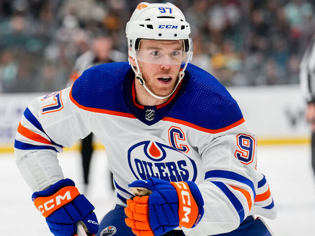 SEATTLE, WASHINGTON - NOVEMBER 11: Connor McDavid #97 of the Edmonton Oilers skates during the second period of a game against the Seattle Kraken at Climate Pledge Arena on November 11, 2023 in Seattle, Washington.
