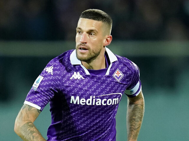 Cristiano Biraghi of ACF Fiorentina looks on during the Serie A match between ACF Fiorentina and Juventus FC at Stadio Artemio Franchi on November 05, 2023 in Florence, Italy.