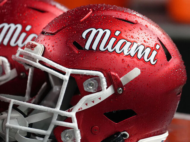 Miami ohio hot sale football helmet