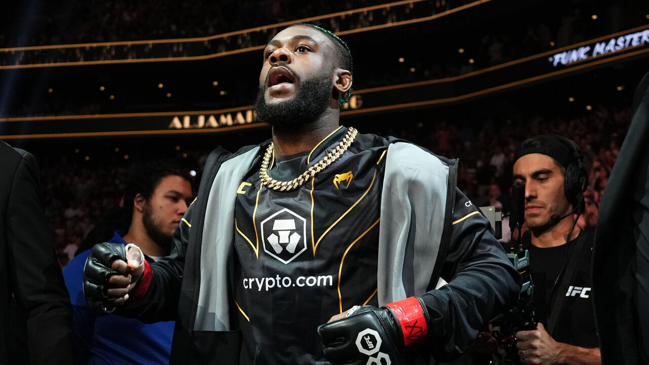 BOSTON, MASSACHUSETTS - AUGUST 19: Aljamain Sterling prepares to face Sean O'Malley in the UFC bantamweight championship fight during the UFC 292 event at TD Garden on August 19, 2023 in Boston, Massachusetts.