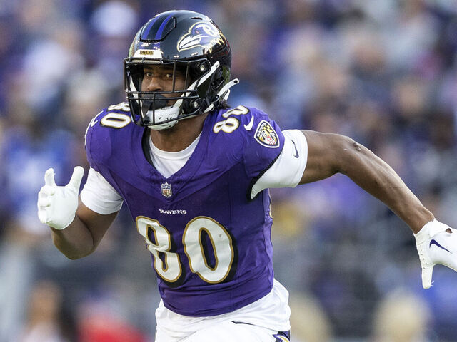 BALTIMORE, MARYLAND - NOVEMBER 05: Isaiah Likely #80 of the Baltimore Ravens runs a route during an NFL football game between the Baltimore Ravens and the Seattle Seahawks at M&T Bank Stadium on November 05, 2023 in Baltimore, Maryland.