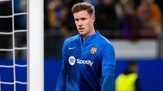 HAMBURG, GERMANY - NOVEMBER 7: Marc Andre ter Stegen of FC Barcelona seen during training before the UEFA Champions League match between FC Shakhtar Donetsk and FC Barcelona at Volksparkstadion on November 7, 2023 in Hamburg, Germany.